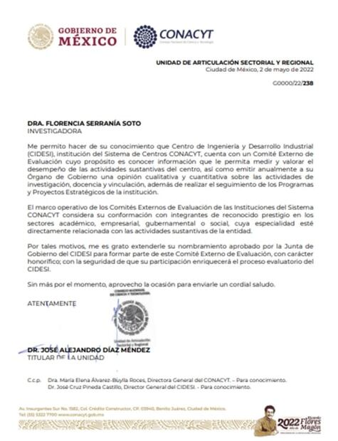 Conacyt nombra a Florencia Serranía como parte de la Junta de Gobierno de centro de ingeniería