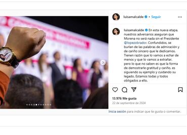 Publicación en Instagram revela reloj con imagen de Luisa María Alcalde; fue difundida en septiembre de 2024