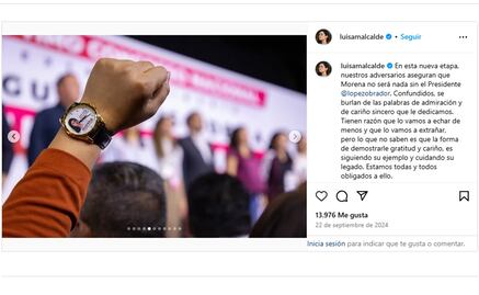 Publicación en Instagram revela reloj con imagen de Luisa María Alcalde; fue difundida en septiembre de 2024