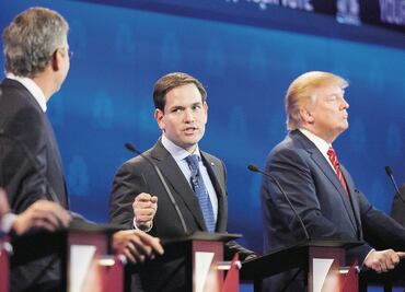 Intercambian ataques Jeb Bush y Marco Rubio