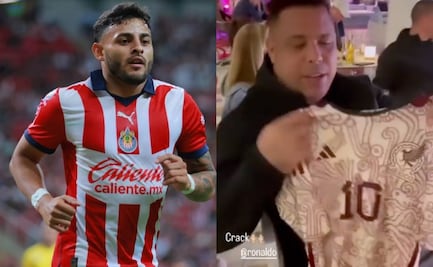 VIDEO: Ronaldo presume camiseta del Tricolor regalada por Alexis Vega