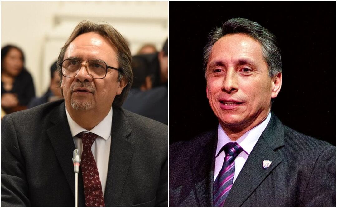 Ricardo Ruiz (izq) aseguró que Manuel Negrete “no es parte del proyecto de Morena; al contrario, ha sido enemigo de este proyecto”. Foto: Especial y Archivo