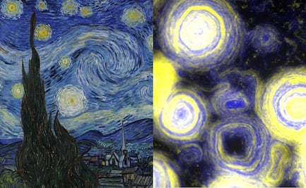 Bajo el microscopio, patrones de bacterias depredadoras se asemejan a "La noche estrellada" de Van Gogh