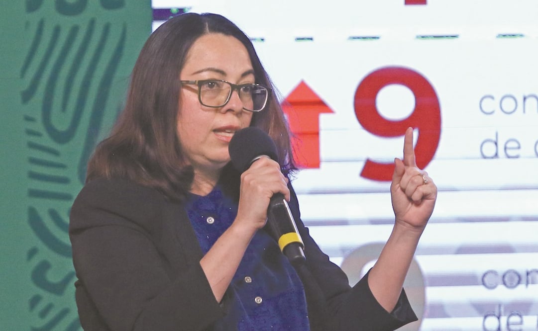 Gabriela Nucamendi dijo que hay 81,428 casos activos. Foto: Carlos Mejía. EL UNIVERSAL