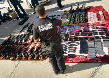 Decomisan armas de alto poder en frontera de Sonora con EU