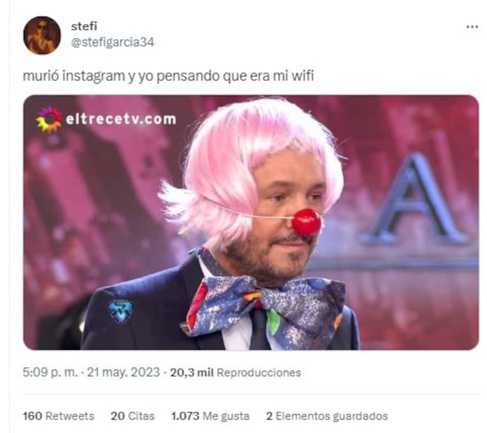 caída de instagram meme