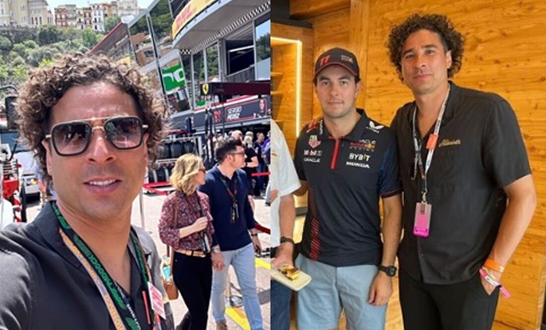 Guillermo Ochoa en el GP de Mónaco, junto con Sergio Pérez - Foto: Especial
