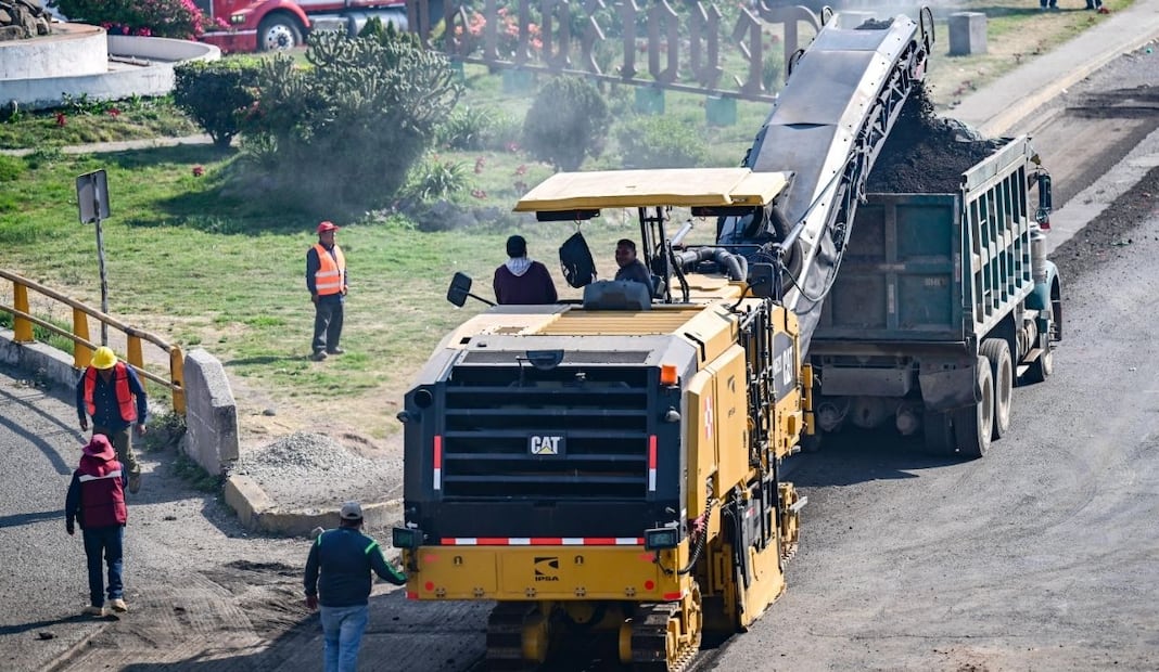 Reconstrucción del Periférico Norte; genera 400 empleos directos en el Edomex. Foto: Especial