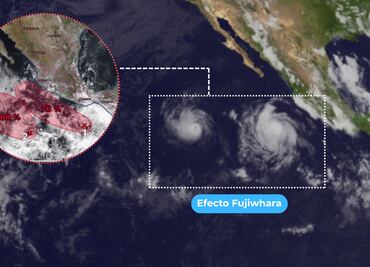 ¿Qué es el efecto Fujiwhara?; los dos ciclones que tienen en alerta a México