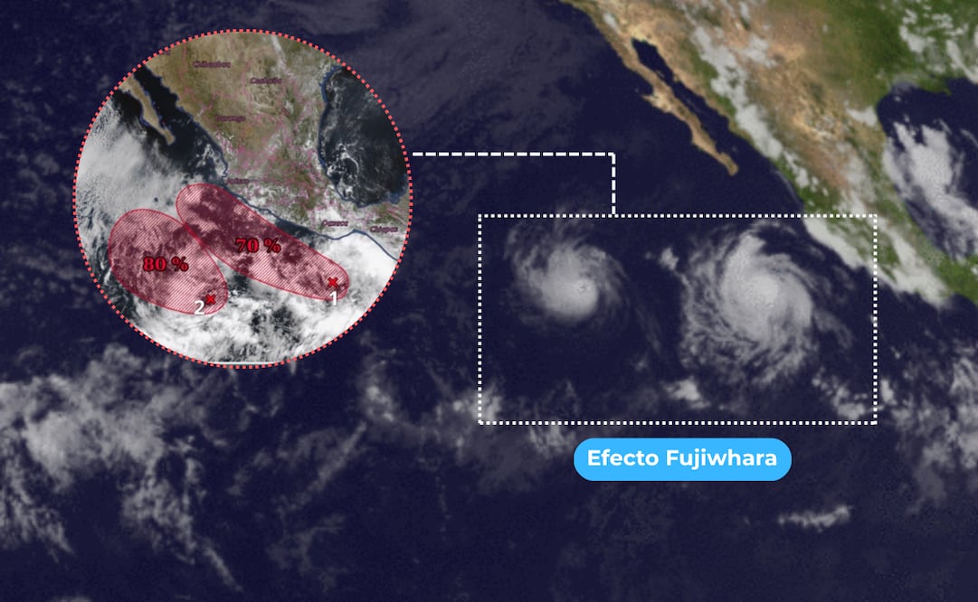 El Sistema Meteorológico Nacional alertó sobre la aparición de ciclones tropicales. Foto: CONAGUA/National Weather Service