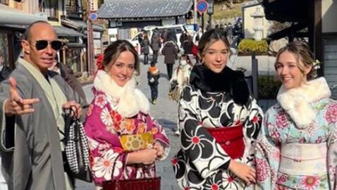 Critican a Andrea Legarreta por no protegerse en Japón