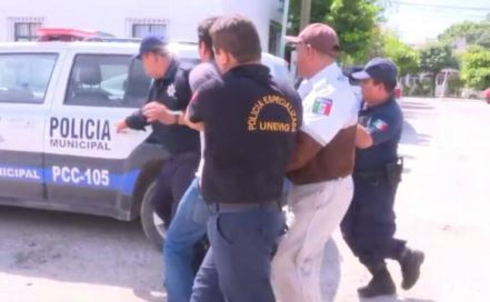 Hombre arrastra a su esposa en Chiapas; lo detienen