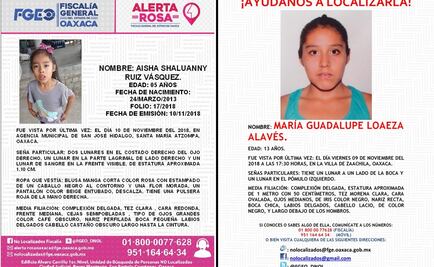 Suman seis mujeres desaparecidas durante noviembre en Oaxaca