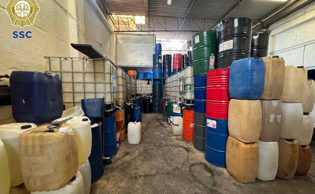 Detienen a hombre por venta y almacenamiento de combustible en la GAM (13/01/2025). Foto: Especial