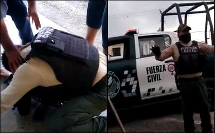 Video. Agreden a golpes a elementos de Fuerza Civil en Veracruz