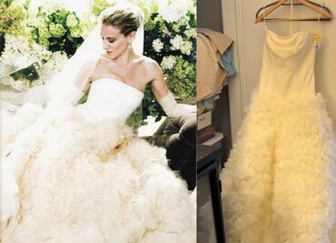Mujer encuentra vestido de novia de “Carrie Bradshaw” en tienda de segunda mano; “la favorita de Dios”