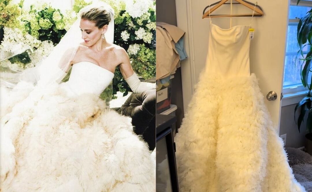 Internautas aseguran que el costo de este vestido fue un regalo. Fotos: TikTok