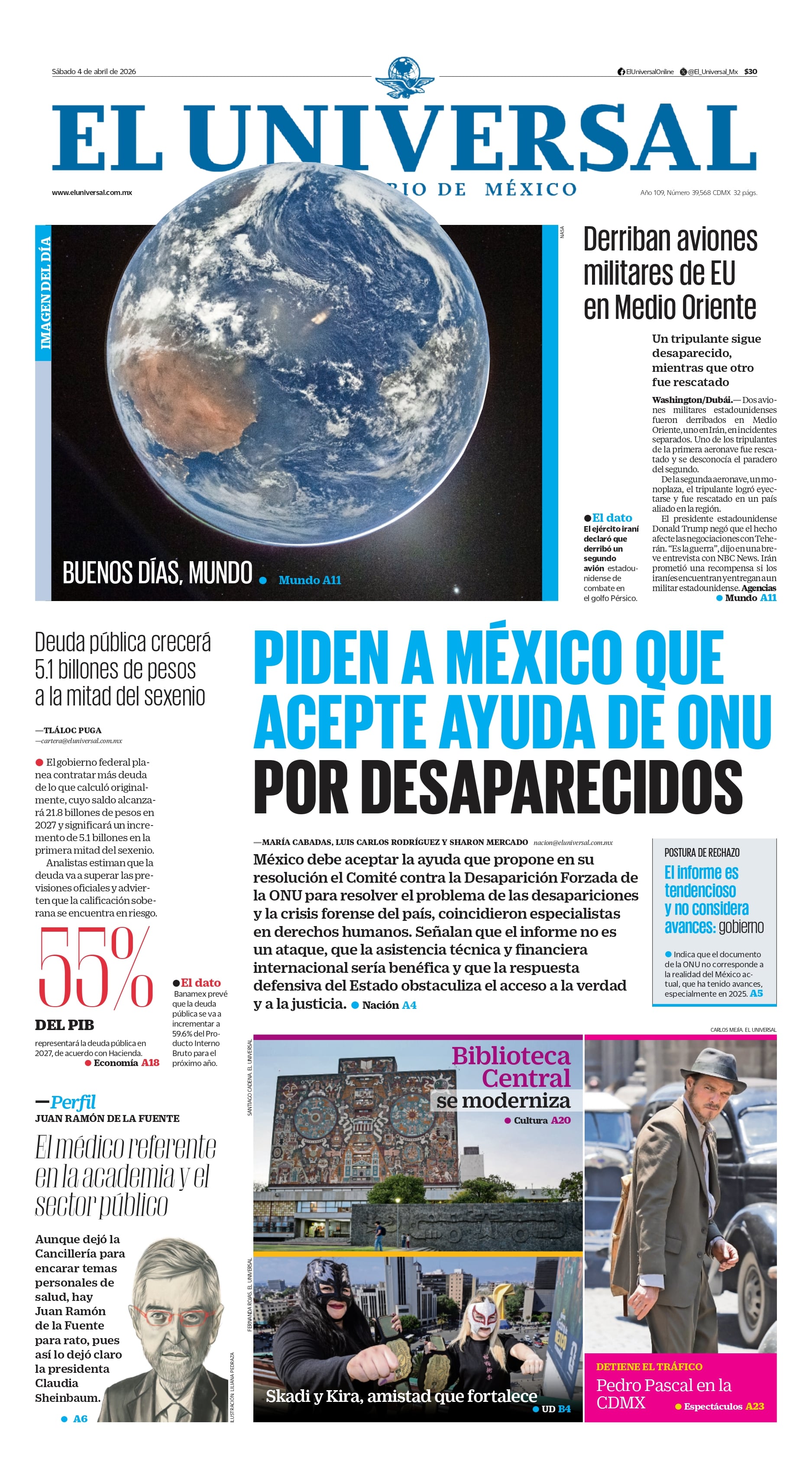 Portada impresa 4 de abril