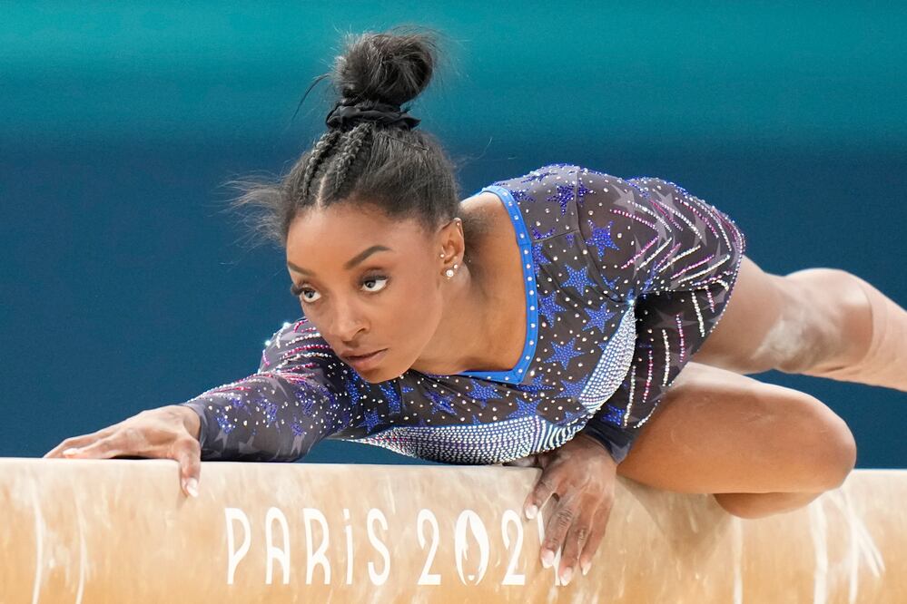 Simone Biles en los Juegos Olímpicos de París - Foto: AP