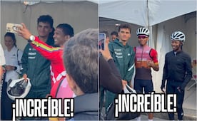 Isaac del Toro conquista Montreal; ciclistas internacionales esperan turno para una foto con él