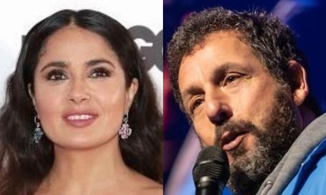 Salma Hayek y Adam Sandler. Fuente: producción Universal