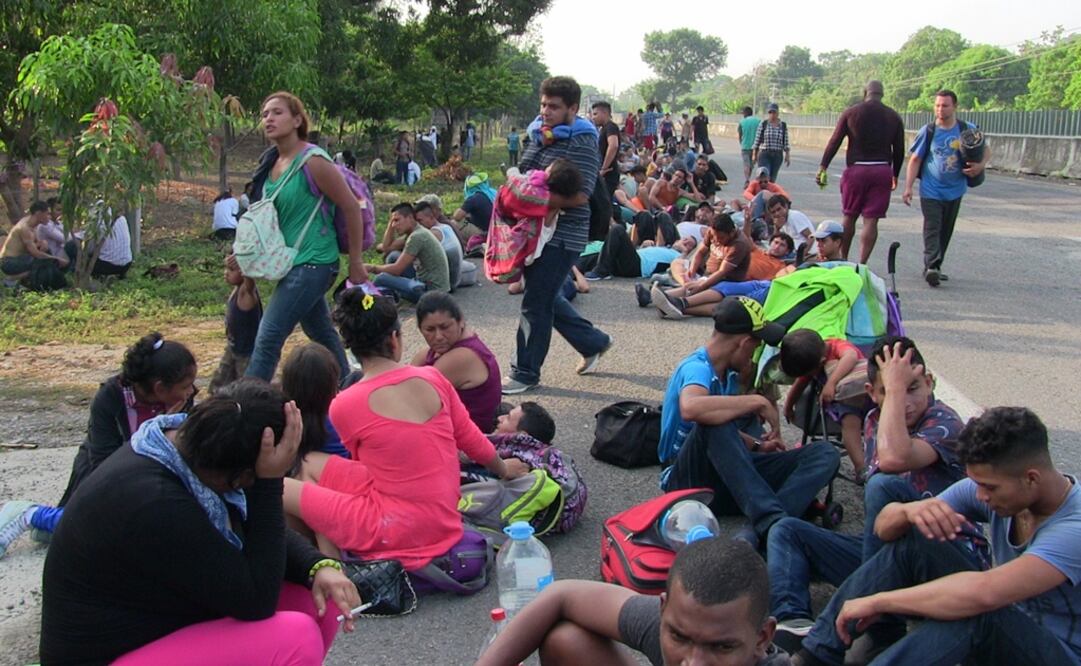 Caravana migrante en Chiapas. Foto: María de Jesús Peters/EL UNIVERSAL 