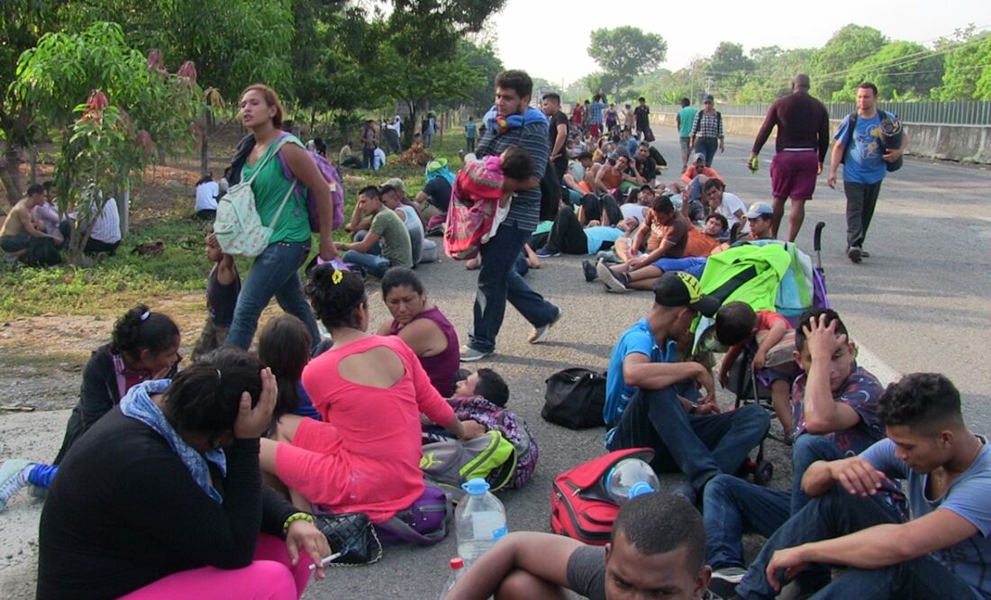 Caravana migrante en Chiapas. Foto: María de Jesús Peters/EL UNIVERSAL