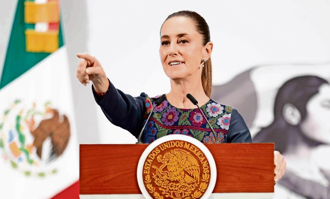 La presidenta Claudia Sheinbaum descartó un efecto inflacionario por aranceles a productos de países sin tratado comercial con México. Foto: Diego Simón Sánchez / EL UNIVERSAL