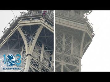 Cierran Torre Eiffel por la presencia de un hombre escalando