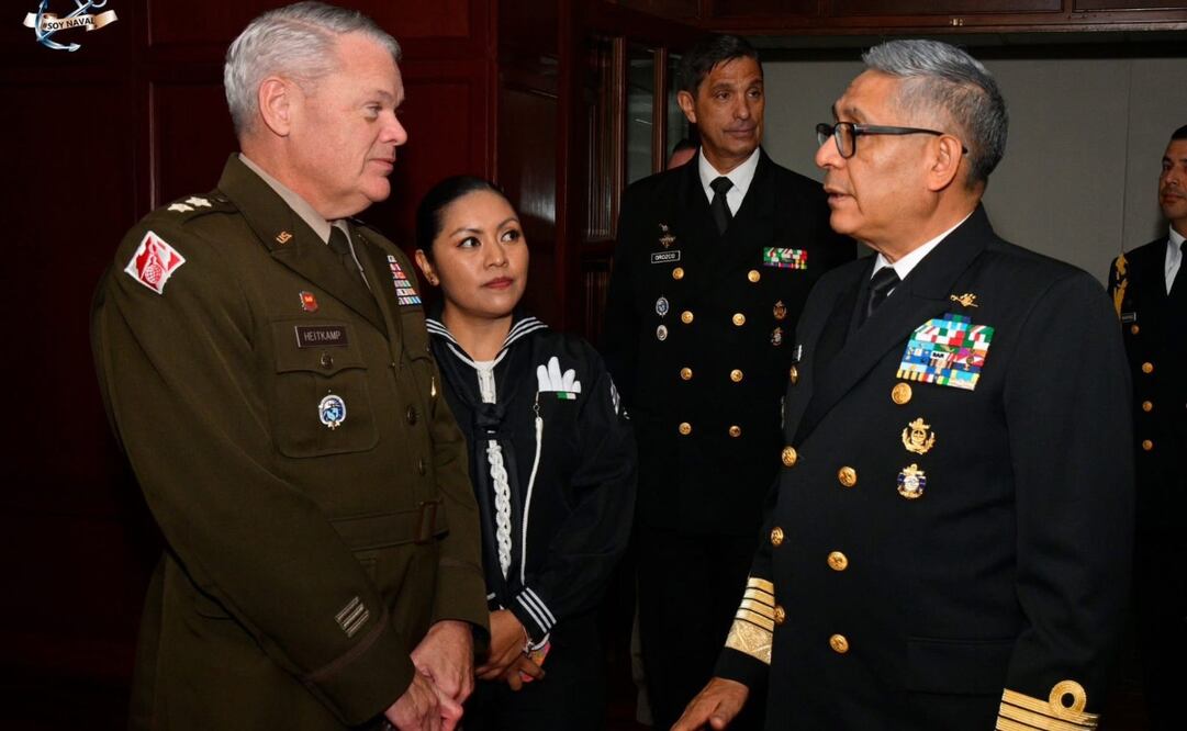 Semar y Colegio Interamericano de Defensa se reúnen. Foto: @SEMAR_mx