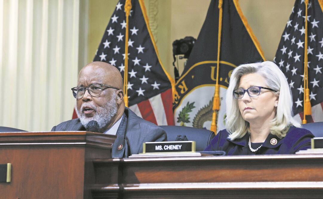 El presidente del comité Bennie Thompson y la vicepresidenta, la republicana Liz Cheney.