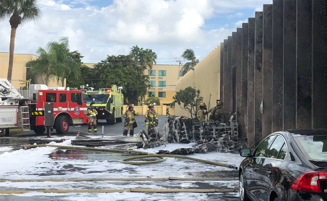 La avioneta acababa de partir del Aeropuerto Ejecutivo de Fort Lauderdale con destino a Hilliard, un pueblo al norte de Florida. Foto: Twitter @FtLaudFire