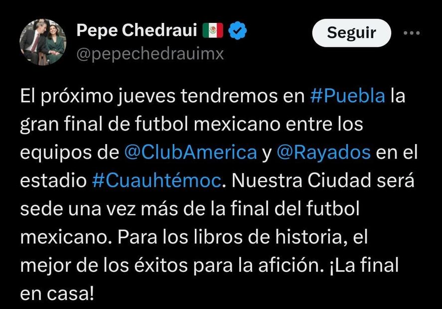 FOTO: ESPECIAL - Alcalde de Puebla 'madruga' a la Liga MX