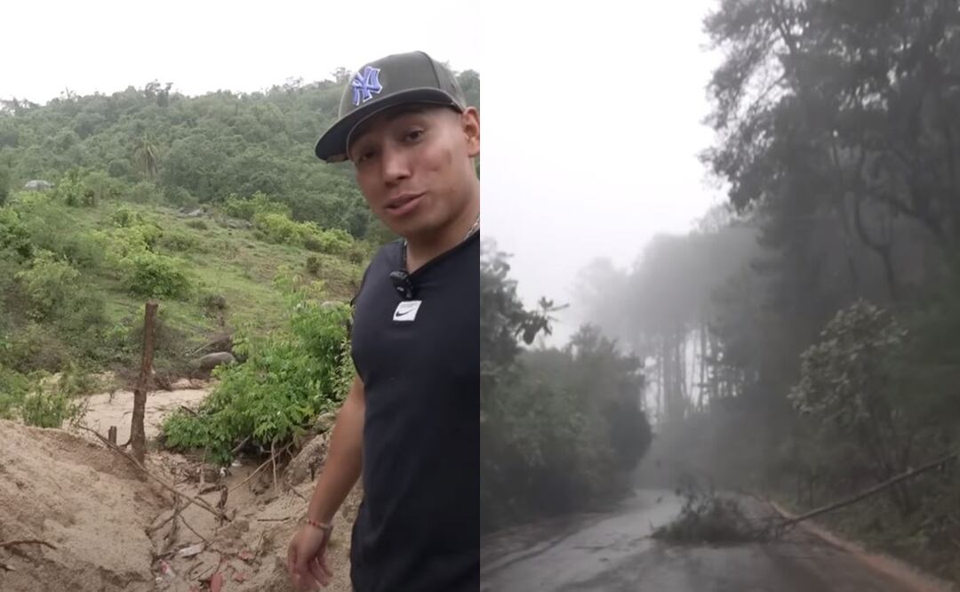 Durante el paso del huracán 'Erick' en México, Yulay captó imágenes del desastre y compartió cómo vivió la fuerza del fenómeno natural. Foto: Captura de video