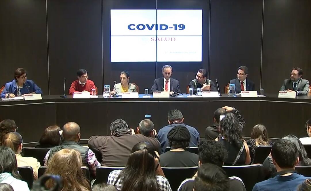 Conferencia de prensa para informar la situación actual del COVID19 en México. Foto: Captura de pantalla
