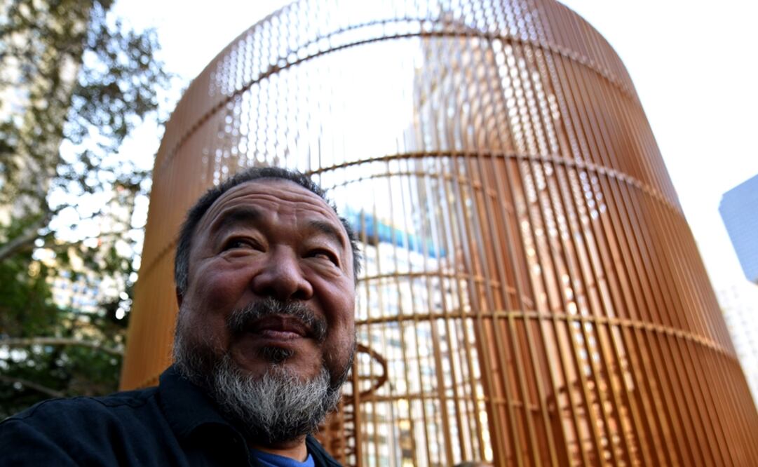 Ai Weiwei abrió la exposición en espacio público "Good fences make good neighbors". Foto: AFP / Timothy A. Clary