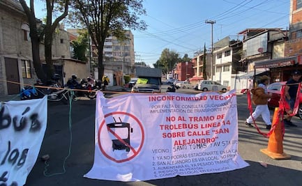 Vecinos rechazan construcción de Línea 14 del Trolebús; “No estamos en contra del transporte público, sino que nos impongan una obra", dicen