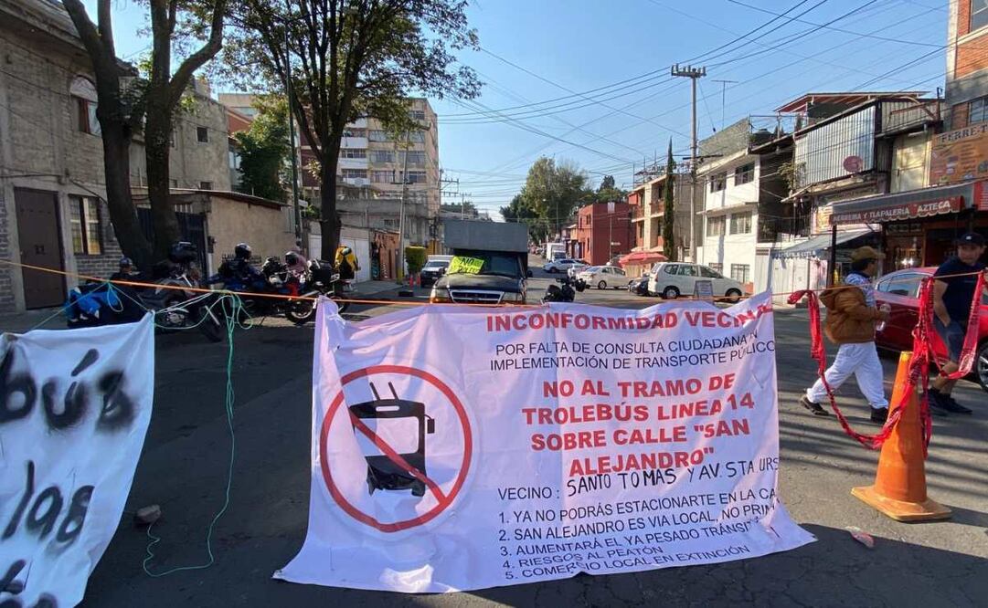 Vecinos rechazan construcción de Línea 14 del Trolebús. Foto: Juan Carlos Williams