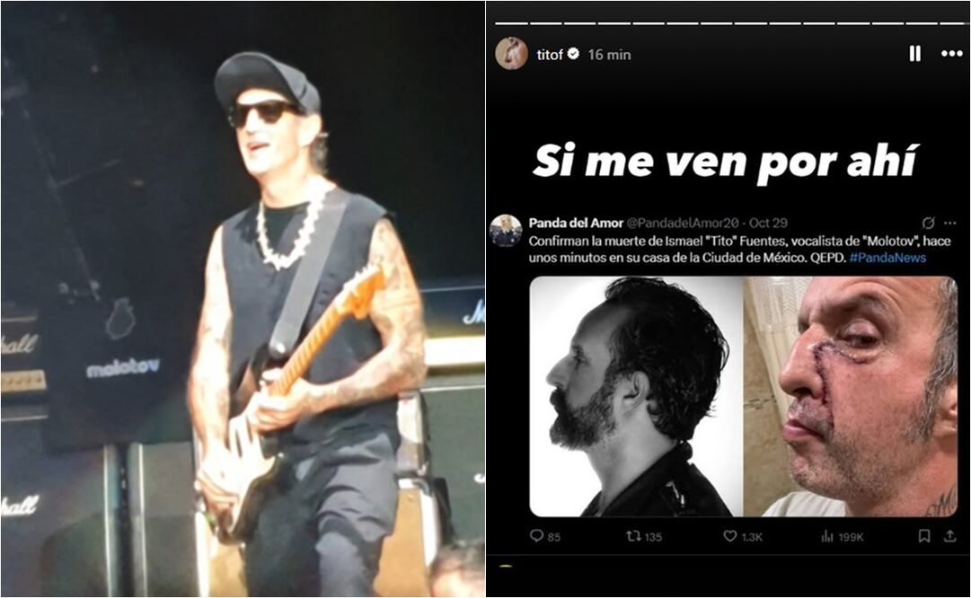 Tito Fuentes, guitarrista e integrante de Molotov, desde su formación, en 1995.
Fotos: Mariana Lebrija / EL UNIVERSAL e Instagram