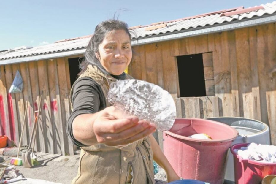 Así es amanecer a -4 grados, donde el agua se congela