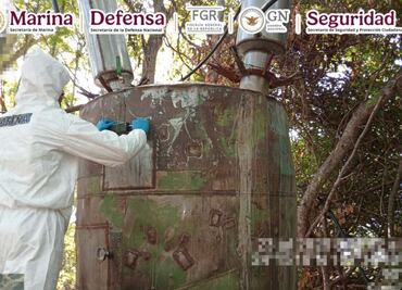 Marina neutraliza dos narcolaboratorios en Sinaloa; aseguran cinco toneladas de metanfetamina