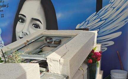 FOTOS: Vandalizan y roban objetos de tumba de Debanhi Escobar en NL