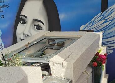 FOTOS: Vandalizan y roban objetos de tumba de Debanhi Escobar en NL