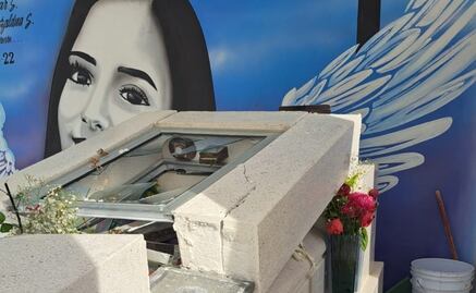 FOTOS: Vandalizan y roban objetos de tumba de Debanhi Escobar en NL