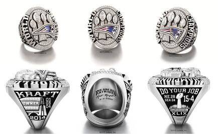 NFL: Patriotas presumen anillos del Super Bowl XLIX