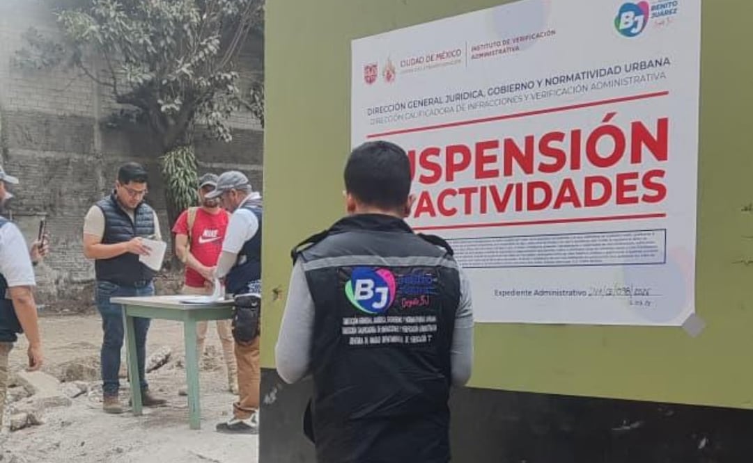 INVEA y alcaldía Benito Juárez suspenden construcción en Martín Mendalde, colonia Del Valle; inmueble no fue clausurado.
Foto: Especial.