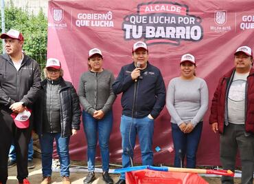 Arranca programa "Alcalde que lucha por tu Barrio" en Milpa Alta; invita a vecinos a sumarse a los trabajos de reparación