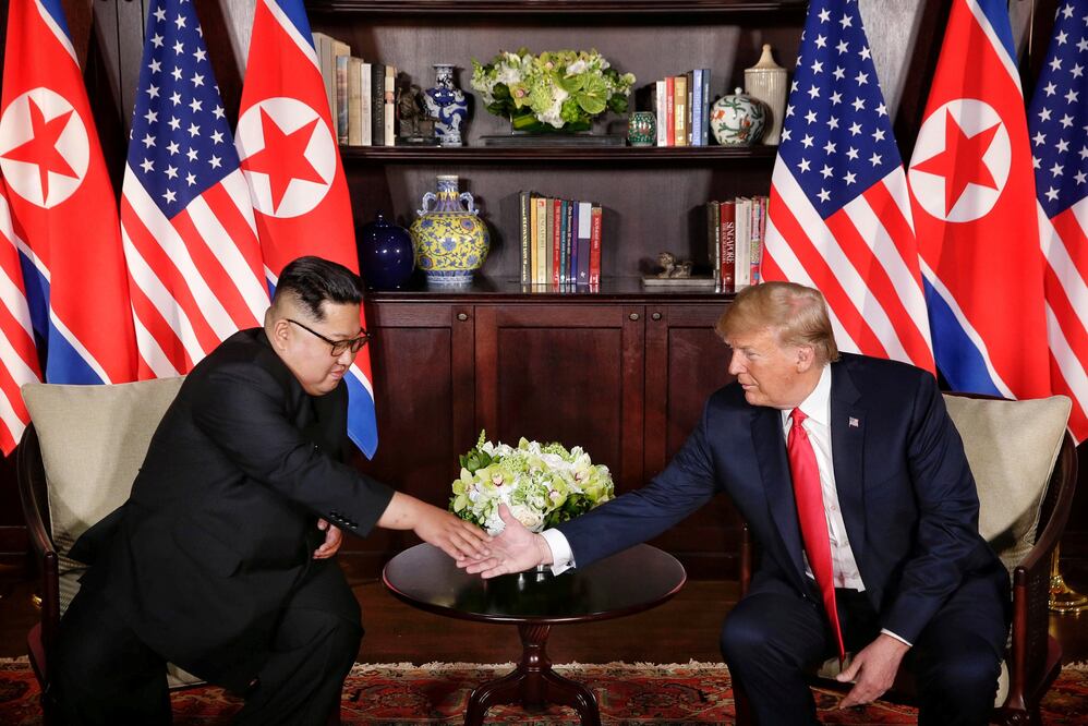 El presidente estadounidense Donald Trump y el líder norcoreano Kim Jong-un (Foto: EFE)