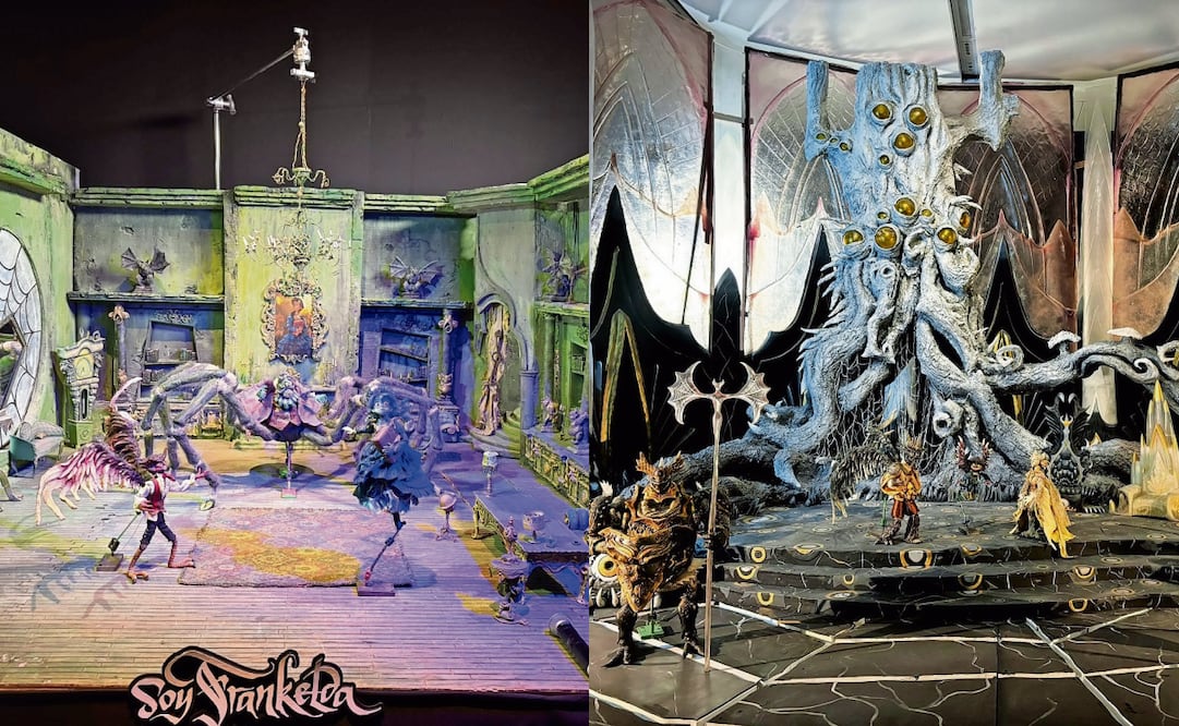 Ilustraciones y sets son parte de la expo Frankelda: Creación y Pesadillas, exhibida en la Cineteca Nacional. Fotos: Marlem Suárez / EL UNIVERSAL
