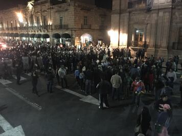 Policía estatal evita plantón de la CNTE en Centro de Morelia